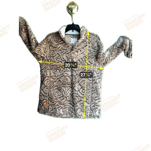 Simply Southern Small Faux Fur Sherpa Quarter Zip Pullover Brown - Picture 9 of 9